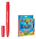 Фломастеры утолщенные CARIOCA "Jumbo", 12 цветов, суперсмываемые, вентилируемый колпачок, картонная упаковка, 40569