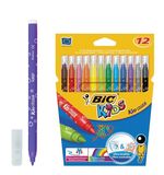 Фломастеры BIC "Kid Couleur", 12 цвета, суперсмываемые, вентилируемый колпачок, европодвес, 841798