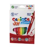 Фломастеры CARIOCA (Италия) "Joy2", 12 цветов, суперсмываемые, вентилируемый колпачок, картонная коробка, 40614