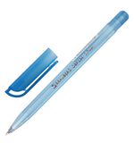 Ручка шариковая масляная BRAUBERG "Olive Pen Tone", корпус тонированный, узел 0,7 мм, линия 0,35 мм, синяя, 142710
