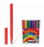 Фломастеры CENTROPEN "Rainbow Kids", 12 цветов, смываемые, эргономичные, вентилируемый колпачок, 7550/12