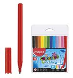Фломастеры MAPED (Франция) "Color'peps Ocean", 12 цветов, смываемые, вентилируемый колпачок, упаковка, европодвес, 845720