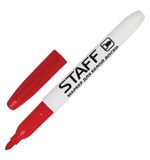 Маркер для доски STAFF, тонкий корпус, круглый наконечник 2,5 мм, красный, 151095