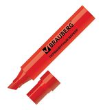 Маркер перманентный BRAUBERG "JUMBO", широкая линия письма, скошенный наконечник 3-10 мм, красный, 151226