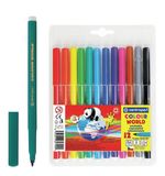 Фломастеры CENTROPEN "Color World", 12 цветов, эргономичная форма, смываемые, вентилируемый колпачок, 7550/12TP