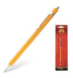 Карандаш механический KOH-I-NOOR, 1 шт., корпус желтый, 2 мм, цанговый, с клипом и точилкой, блистер, 5201CN1004BL