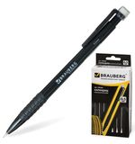 Карандаш механический BRAUBERG "Comfort", корпус черный, резиновый держатель, ластик, 0,5 мм, 180284