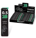 Грифель запасной BRAUBERG "Black Jack", Hi-Polymer, 2В, 0,5 мм, 20 штук, 180448