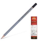 Карандаш чернографитный KOH-I-NOOR, 1 шт., "Gold Star", HB, без резинки, корпус серый, заточенный, 18600HB00104
