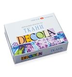 Краски по ткани акриловые "Декола", 12 цветов по 20 мл, в баночках, 4141216