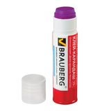 Клей-карандаш BRAUBERG, 15 г, обесцвечивающийся, цветной, 220874