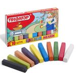 Мел цветной ПИФАГОР, набор 10 шт., квадратный, 221168