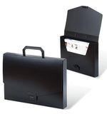 Портфель пластиковый BRAUBERG "Energy", А4, 256х330 мм, без отделений, черный, 221202