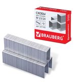 Скобы для степлера BRAUBERG, №23/24, 1000 штук, до 200 листов, 221165