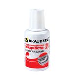Корректирующая жидкость BRAUBERG "Classic", 20 мл, с кисточкой, быстросохнущая, 220255