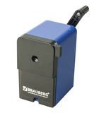 Точилка механическая BRAUBERG "RoboBlue", металлический механизм, чёрный/синий, 222515