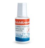 Корректирующая жидкость ERICH KRAUSE "Arctic White", 20 мл, экстра-белизна, флакон с кисточкой, 6