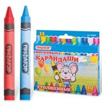 Восковые карандаши утолщенные ПИФАГОР, 12 цветов, 222966
