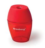 Точилка BRAUBERG "Diamond", с контейнером, овальная, в дисплее, ассорти, 222491