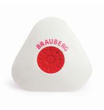 Резинка стирательная BRAUBERG "Energy", треугольная, пластиковый держатель, 10х45х45 мм, белая, 222473