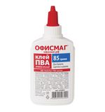Клей ПВА ОФИСМАГ (бумага, картон, дерево), 85 г, Россия, 224604