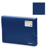 Папка-короб на резинках BRAUBERG, 50 мм, синяя, 0,7 мм, 224162