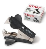 Антистеплер STAFF, для скоб № 10 и № 24/6, черный, 224628
