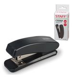 Степлер STAFF, №24/6, до 20 листов, пластиковый корпус, металлический механизм, черный, 224626