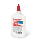 Клей ПВА ОФИСМАГ (бумага, картон, дерево), 125 г, Россия, 225761