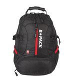 Рюкзак B-PACK "S-03" (БИ-ПАК) универсальный, с отделением для ноутбука, увеличенный объем, черный, 46х32х26 см, 226949