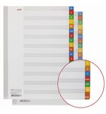 Разделитель картонный А4, 20 листов, алфавитный А-Я, 225х297 мм, HATBER, 4AR 12005, М224809