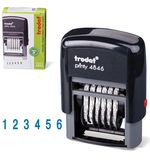 Нумератор 6-разрядный, оттиск 25х4 мм, синий, TRODAT 4846, корпус черный