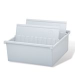 Картотека пластиковая HAN (Германия), А4, открытая, горизонтальная, на 1300 карт., 297х210 мм, сер., НА954/0/11