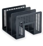 Лоток-сортер для бумаг BRAUBERG "Radikal", 3 отделения, 207х212х165 мм, сетчатый, черный, 235364