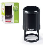 Оснастка для печатей оттиск D=42 синий, TRODAT 4642 PRINTY 4.0 (Австрия), корпус круглый, черный