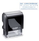 Оснастка для штампа, оттиск 47х18 мм, синий, TRODAT 4912 P4, подушка в комплекте, корпус черный, 52877