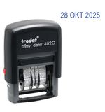 Датер-мини месяц буквами, оттиск 22х4 мм, синий, TRODAT 4820, корпус черный, 73930