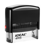 Оснастка для штампа, оттиск 70х25 мм, синий, TRODAT IDEAL 4915 P2, подушка, корпус черный, 125429