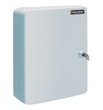 Шкафчик (Ключница) на 20 ключей BRAUBERG, 200х160х80 мм, с замком, +20 брелоков, серый, 290337