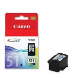 Картридж струйный CANON (CL-511) Pixma MP240/MP260/MP480, цветной, оригинальный, ресурс 244 стр., 2972B007
