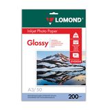 Фотобумага LOMOND для струйной печати, A3, 200 г/м2, 50 л., односторонняя глянцевая, 0102024
