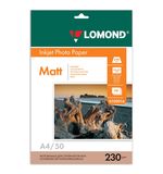 Фотобумага LOMOND для струйной печати, А4, 230 г/м2, 50 л., односторонняя матовая, 0102016