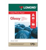 Фотобумага LOMOND для струйной печати, А4, 170 г/м2, 50 л., односторонняя глянцевая, 0102142