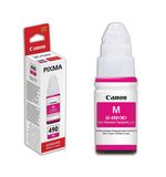 Чернила CANON (GI-490M) для СНПЧ Pixma G1400\G2400\G3400, пурпурные, ресурс 7000 стр., оригинальные, 0665C001