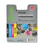 Картридж струйный CACTUS (CS-CLI36) для CANON PIXMA iP100, цветной, ресурс 250 стр.