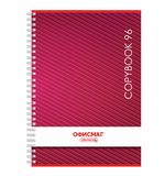 Тетрадь 96 л. А4 ОФИСМАГ, гребень, клетка, обложка мелованный картон, внутренний блок офсет белый, "Однотонная", 402794
