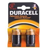 Батарейки DURACELL Basic, C LR14, Alkaline, 2 шт., в блистере, 1,5 В