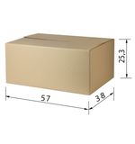 Гофроящик, длина 570 х ширина 380 х высота 253 мм, марка Т22, профиль С, FEFCO 0201 / ГОСТ, исполнение А, 440054