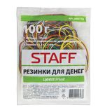 Резинки для денег STAFF, 100 г, цветные, натуральный каучук, 440118