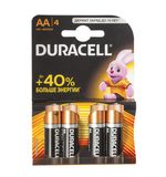 Батарейки DURACELL Basic, AA LR6, Alkaline, 4 шт., в блистере, 1,5 В, MN 1500 АА LR6